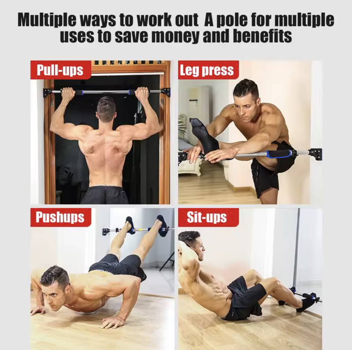 Miniatura 2 de BARRA DOMINADAS PUERTA AJUSTABLE MULTIFU